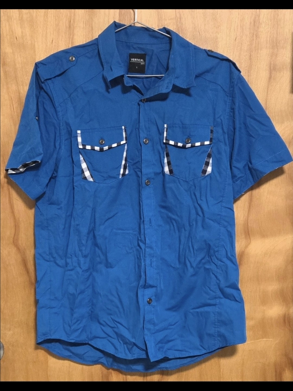 VERTICAL SPORT BLUE MEN'S SHIRT